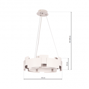 Lampy-sufitowe - wisząca lampa sufitowa w kolorze białym o mocy 24w ciepłe światło 3000k torino ml6140 eko-light 