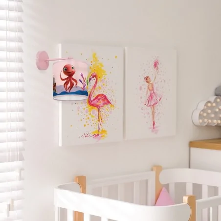 Oswietlenie-do-pokoju-dzieciecego - kinkiet z bohaterami minimini tv ośmiornica lola różowy eko-light 