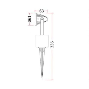 Lampy-ogrodowe-stojace - reflektor ogrodowy wbijany led 3w lw-02 rum-lux 