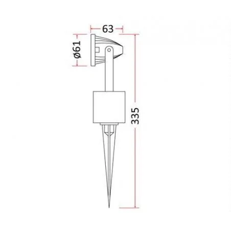 Lampy-ogrodowe-stojace - reflektor ogrodowy wbijany led 3w lw-02 rum-lux 