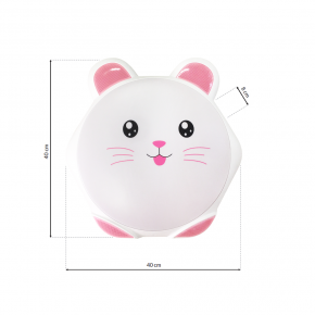 Plafony - plafon led króliczek różowy z neutralnym światłem 20w 4000k sweet pink ml6180 eko-light 
