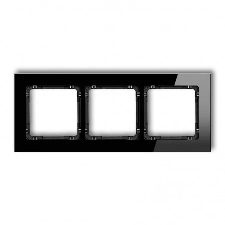 Ramki-potrojne - ramka potrójna czarne szkło 12-12-drg-3 karlik deco 