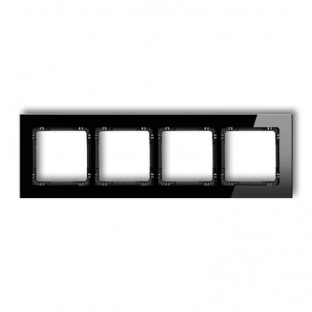 Ramki-poczworne - ramka uniwersalna poczwórna ze szkła 12-12-drg-4 karlik deco 