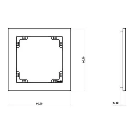 Ramki-pojedyncze - ramka pojedyncza z efektem drewna wenge/spód czarny deco drd-1g karlik 