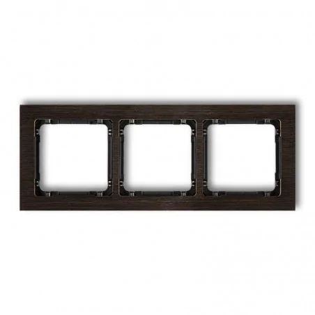Ramki-potrojne - ramka potrójna z efektem drewna wenge/czarny deco drd-3g karlik 