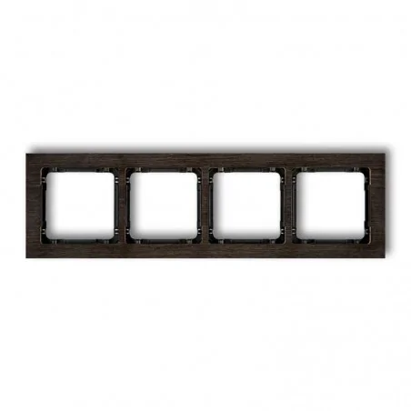 Ramki-poczworne - ramka na 4 kontakty z efektem drewna z czarnym spodem deco drd-4g karlik 