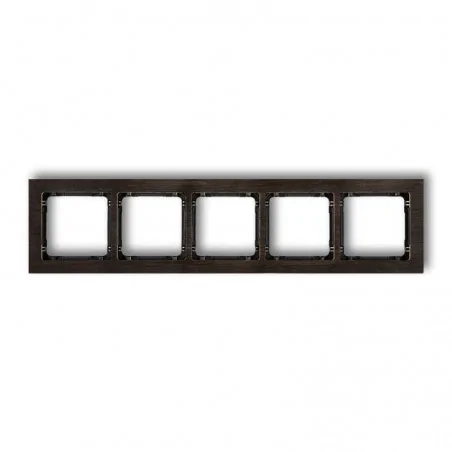 Ramki-pieciokrotne - ramka pięciokrotna z efektem drewna czarny spód deco drd-5g karlik 