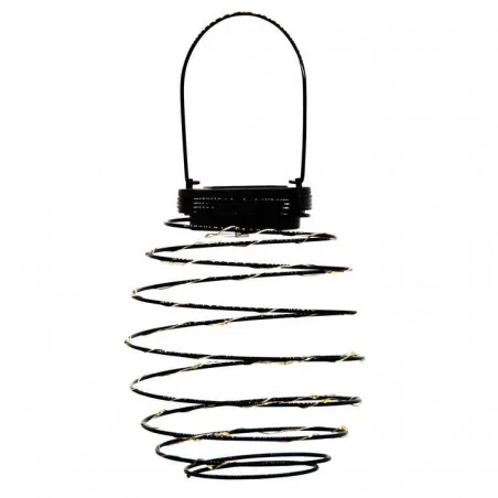 Lampy-ogrodowe-wiszace - lampa solarna wisząca led metalowa czarna z czujnikiem zmierzchu 3000k twister led 316738 polux 