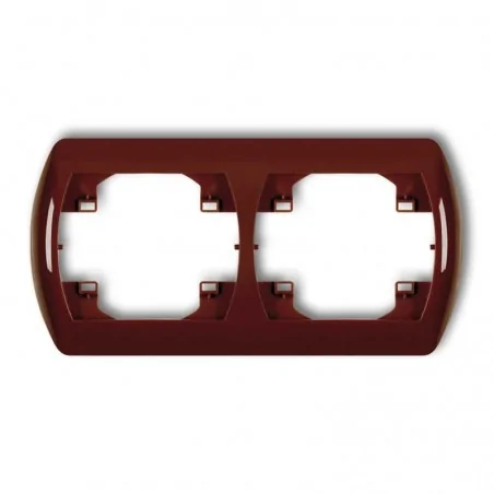 Ramki-instalacyjne - ramka pozioma podwójna brązowa trend 4rh-2 karlik 