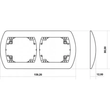 Ramki-instalacyjne - ramka pozioma podwójna brązowa trend 4rh-2 karlik 