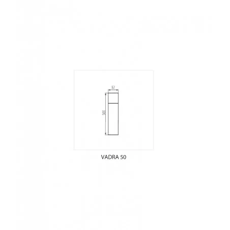 Slupki-ogrodowe - słupek ogrodowy antracytowy 50 cm e27 vadra 29012 kanlux 