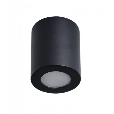 Oprawy-sufitowe - oprawa sufitowa szczelna do łazienki czarna tuba ip44 gu10 sani 29240 kanlux 