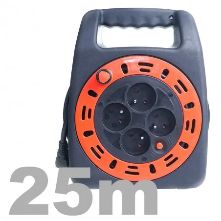 Przedluzacze-bebnowe - przedłużacz kasetowy 25 m z wbudowaną lampką led rum-lux 