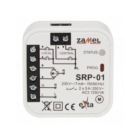 Sterownik-rolet - sterownik rolet dopuszkowy przewodowy srp-01 zamel 