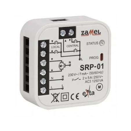 Sterownik-rolet - sterownik rolet dopuszkowy przewodowy srp-01 zamel 