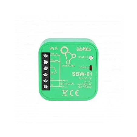 Sterowniki-i-odbiorniki - sterownik bramowy wi-fi jednokanałowy dwukierunkowy dopuszkowy sbw-01 supla zamel 