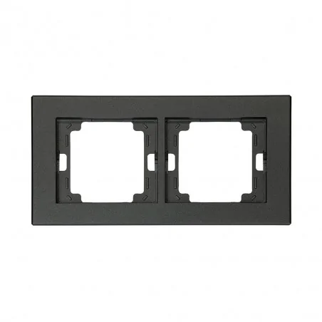 Ramki-podwojne - ramka podwójna czarna antracyt pozioma onyx ra-2o abex 
