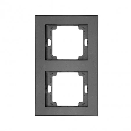 Ramki-podwojne - ramka podwójna czarna antracyt pionowa onyx ra-2op abex 