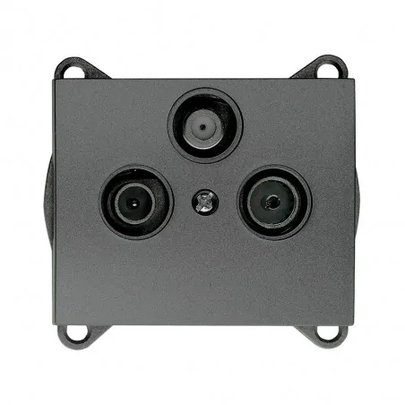 Gniazda-antenowe - antracyt gniazdo abonenckie "rtv" satelitarne 3db końcowe gaps-o/k onyxabex 