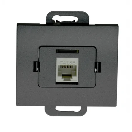 Gniazda-komputerowe - gniazdo komputerowe rj45 kat 5 pojedyncze czarne onyx abex 