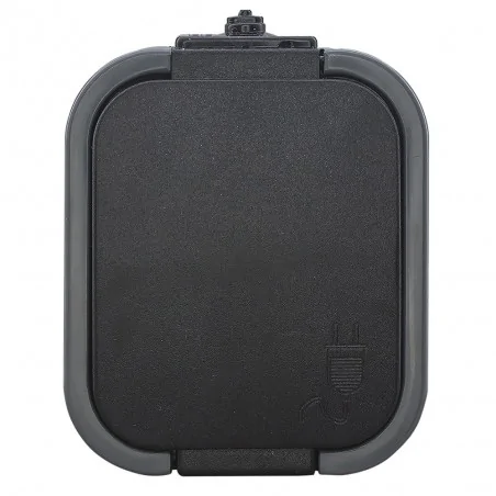 Gniazda-pojedyncze-natynkowe - natynkowe gniazdo z klapką szary/czarny ip54 b2 nt-16b2 abex 