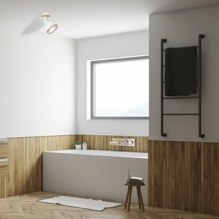 Kinkiety-do-salonu - kinkiet biały z drewnianą wstawką oval white e27 mlp8650 eko-light 