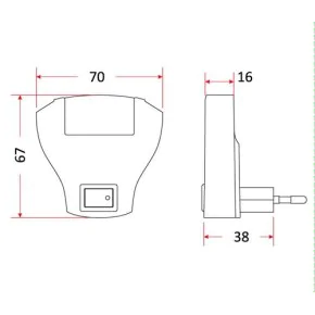 Lampki-do-kontaktu - lampka nocna led wtykowa do kontaktu 1w zimne światło ln-04 muszla rumlux 