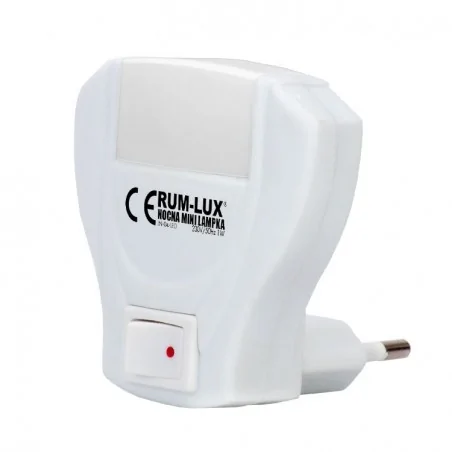 Lampki-do-kontaktu - lampka nocna led wtykowa do kontaktu 1w zimne światło ln-04 muszla rumlux 
