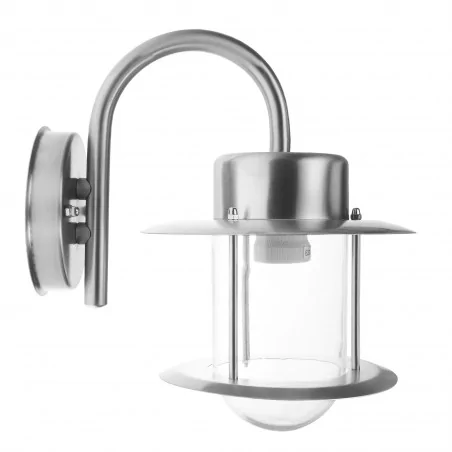 Kinkiety-ogrodowe - kinkiet ogrodowy elewacyjny srebrny keja-w e27 rum-lux 