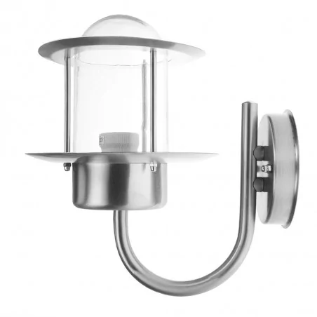 Kinkiety-ogrodowe - kinkiet ogrodowy elewacyjny srebrny keja-w e27 rum-lux 