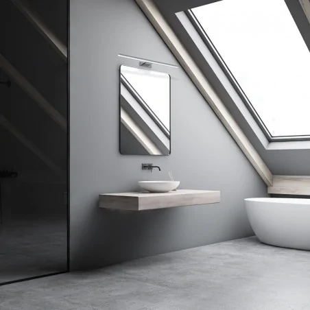 Kinkiety-lazienkowe - lampa łazienkowa chromowy ip44 13,8w led shine chrome ml589 eko-light 