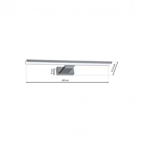 Kinkiety-lazienkowe - lampa łazienkowa chromowy ip44 13,8w led shine chrome ml589 eko-light 