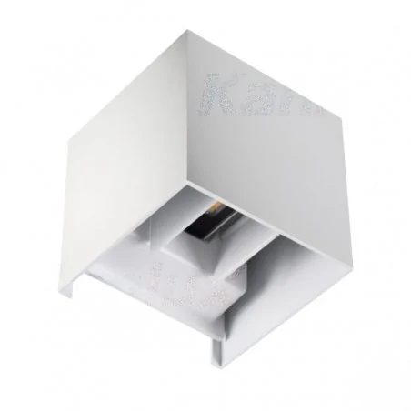 Oprawy-led-zewnetrzne - lampa elewacyjna led kwadratowa o mocy 7w z neutralnym światłem 4000k ip54 reka led el 7w-l-w kanlux 