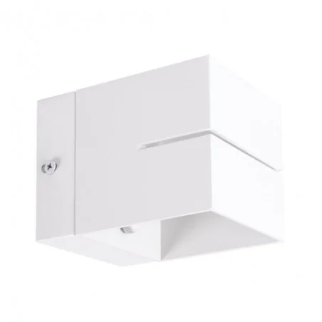 Kinkiety-do-salonu - kwadratowa oprawa biała nowoczesna elton g9 03956 ideus 