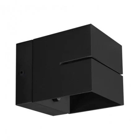 Kinkiety-do-salonu - kwadratowa oprawa ścienna czarna elton g9 03957 ideus 