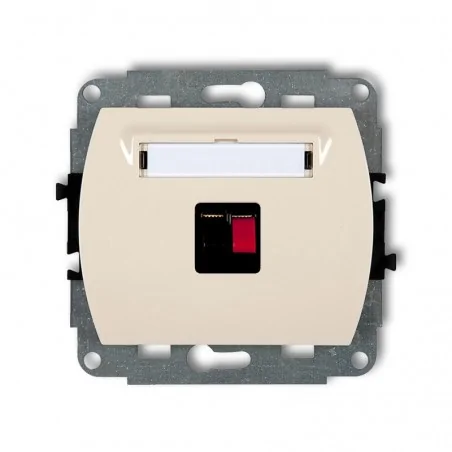 Gniazda-glosnikowe - gniazdo pojedyncze głośnikowe beżowe trend 1gg-1 karlik 