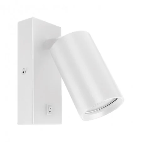 Kinkiety-do-salonu - kinkiet dekoracyjny tuba na żarówkę gu10 biały 35w daria wll 03952 ideus 