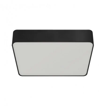 Plafony - kwadratowa lampa w czarnej obudowie 24w totem 03930 ideus 