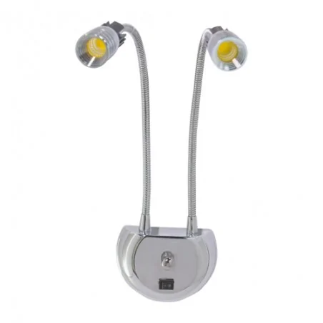 Kinkiety-do-salonu - podwójny kinkiet led 6w wyginany nad łóżko florya-6 02937 ideus 