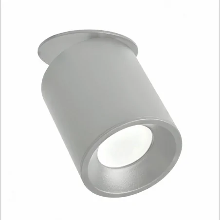 Oprawy-sufitowe - szare oczko sufitowe podtynkowe na żarówkę gu10 haron 314208 polux 