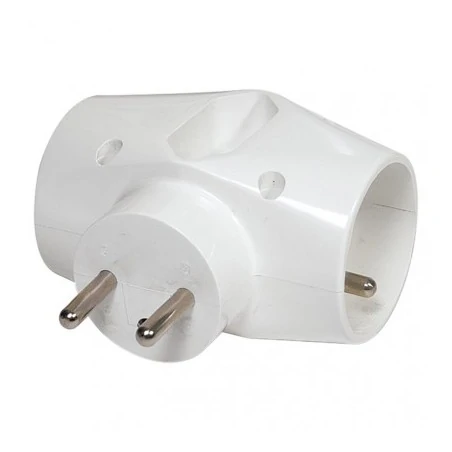 Rozgalezniki - rozgałęźnik potrójny biały z uziemieniem p0023 emos 