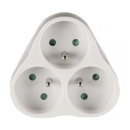 Rozgalezniki - rozgałęźnik z trzema gniazdami z uziemieniem biały p0026 emos 