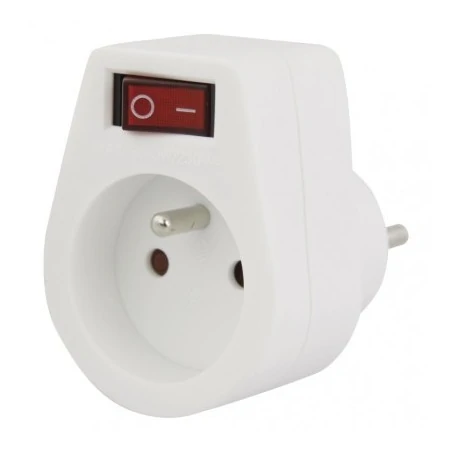 Rozgalezniki - gniazdo z uziemieniem z wyłącznikiem złodziejka rozgałęźnik p0027  emos 