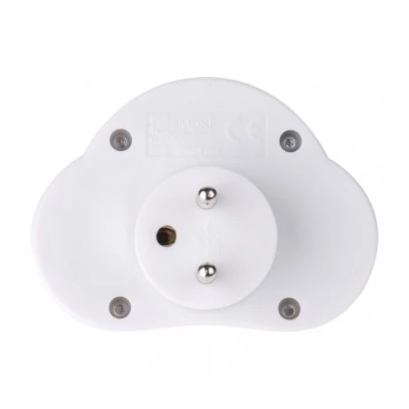 Rozgalezniki - rozgałęźnik na 2 gniazda z wyłącznikiem biały p0062 emos 