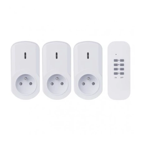 Urzadzenia-zdalnie-sterowane - zestaw gniazd zdalnie sterowanych na pilota biały p0070 emos 