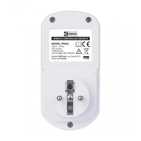 Urzadzenia-zdalnie-sterowane - zestaw gniazd zdalnie sterowanych na pilota biały p0070 emos 