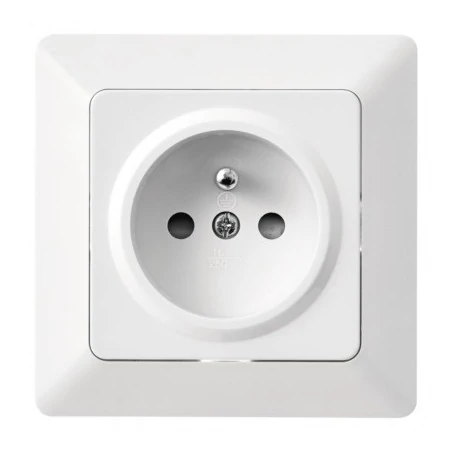 Gniazda-pojedyncze-podtynkowe - gniazdo pojedyncze french białe błyszczące z przesłonami torów pradowych a6001.0 emos 