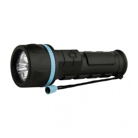 Latarki-led - gumowa latarka led czarno-niebieska ip43 20lm p3862 emos 