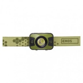 Latarki - zielona latarka czołowa led 330 lm 200m 3×aaa z zoomem p3539 emos 