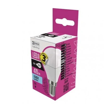 Gwint-trzonek-e14 - żarówka led mini globe 5w-40w e14 470 lm 3 lata gwarancji emos zq1222 